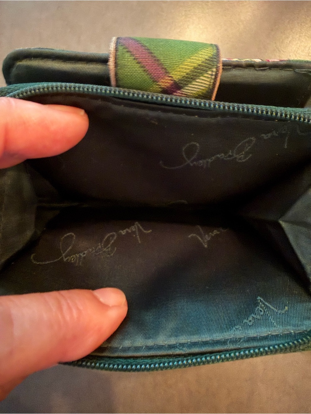 Vera Bradley Green Paisley Quilted Wallet - Picture 5 of 5